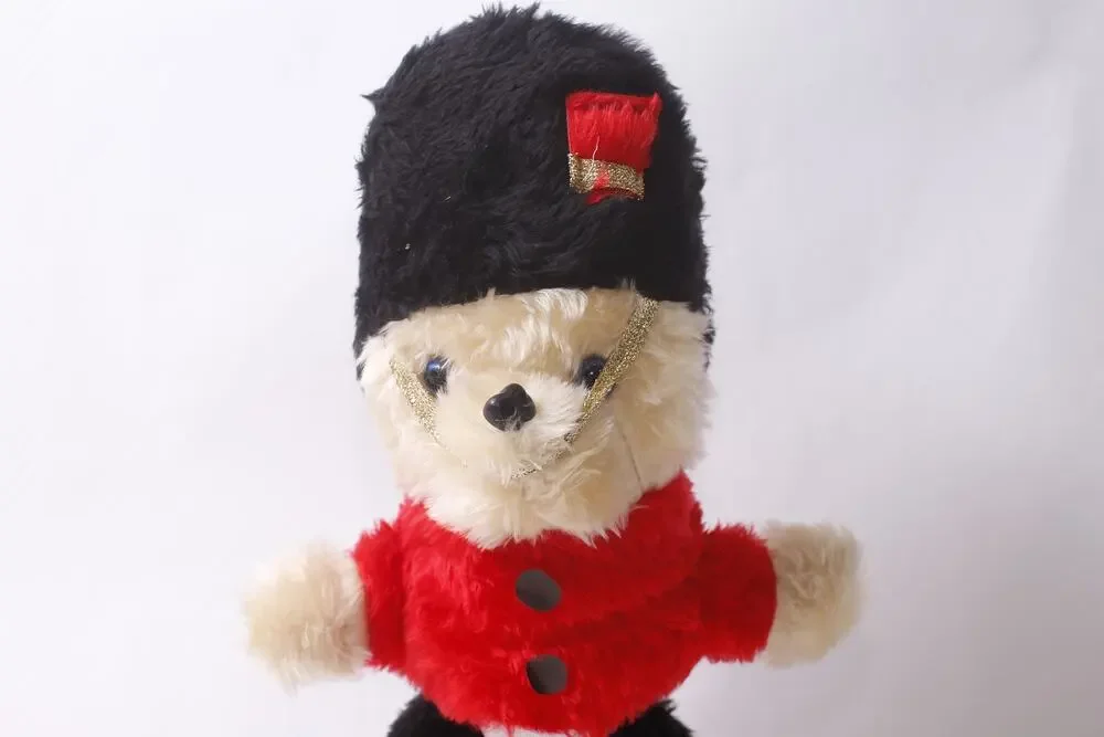1980s Handmade Toy Soldier Teddy Bear 17 Inch Christmas Decor ~ 260722-WH 544